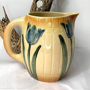 Roseville Antique 1900s Hand Painted Tulip Pitcher